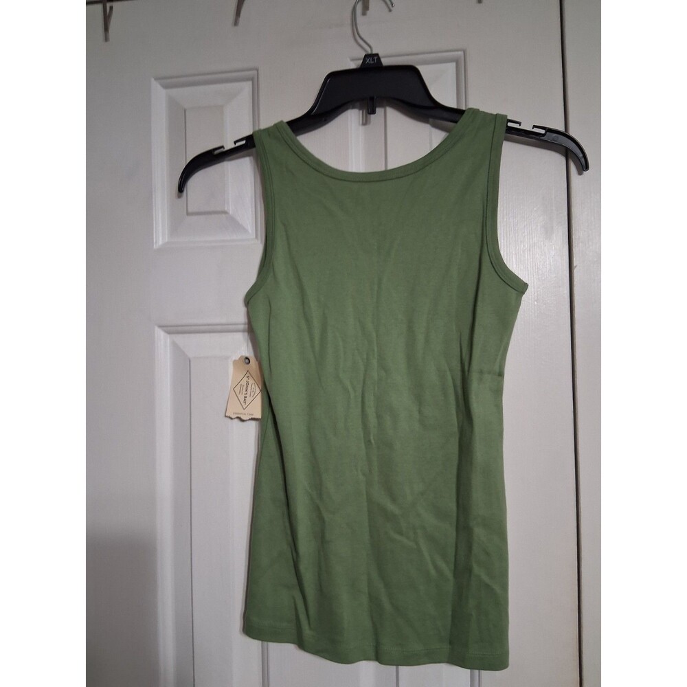 NWT Women's St. John's Bay Scoop Neck Sleeveless Tank Top Size S Watercress - Picture 5 of 5
